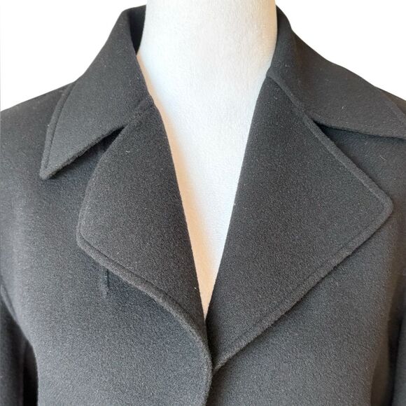 Talbots Black Wool Blazer Jacket Open Front Old Money Womens Size 8 - Picture 5 of 9